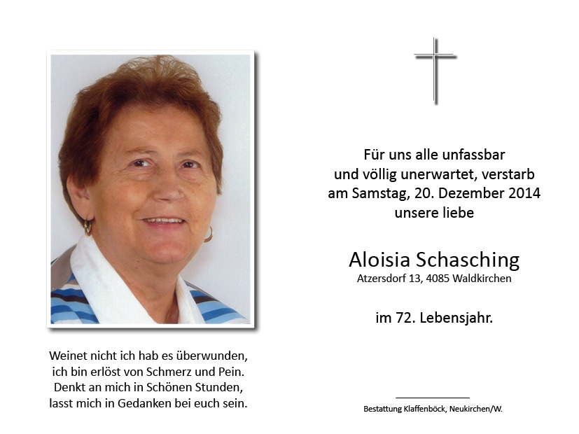 Aloisia  Schasching