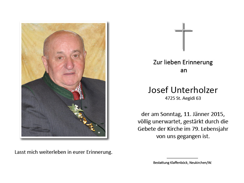 Josef  Unterholzer