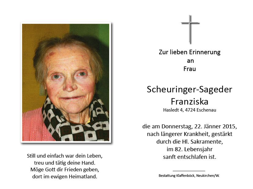 Franziska  Scheuringer-Sageder