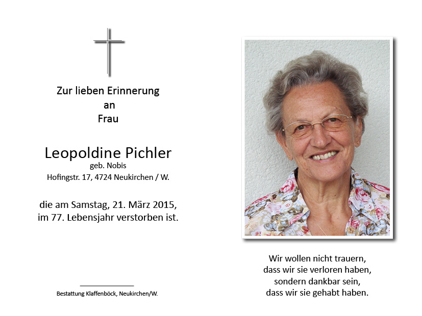 Leopoldine  Pichler