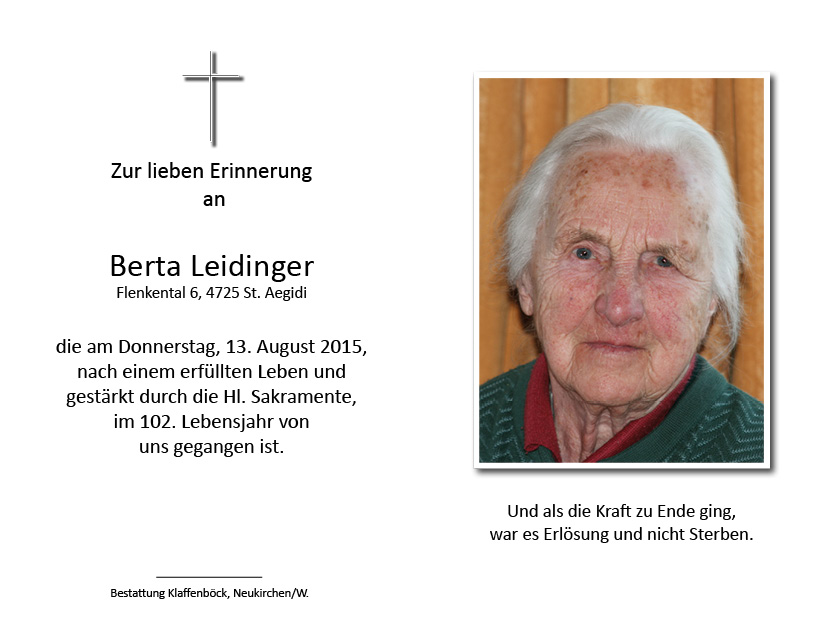 Berta  Leidinger