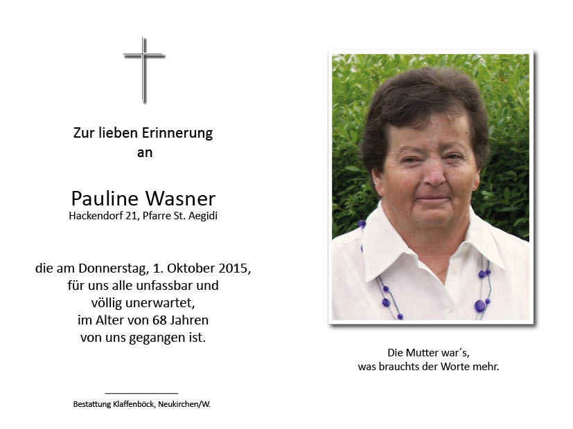 Pauline  Wasner