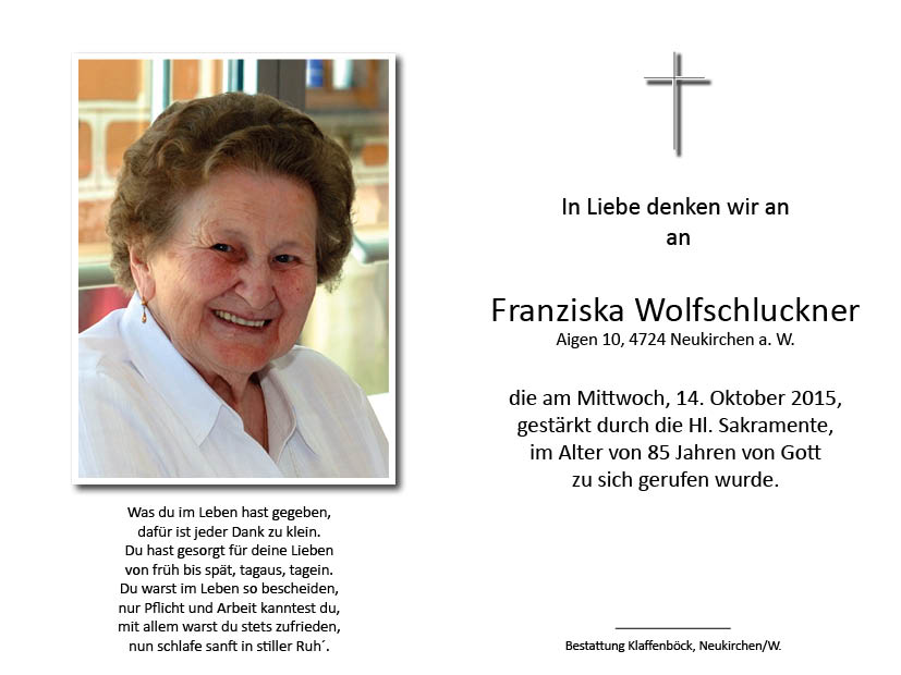 Franziska  Wolfschluckner