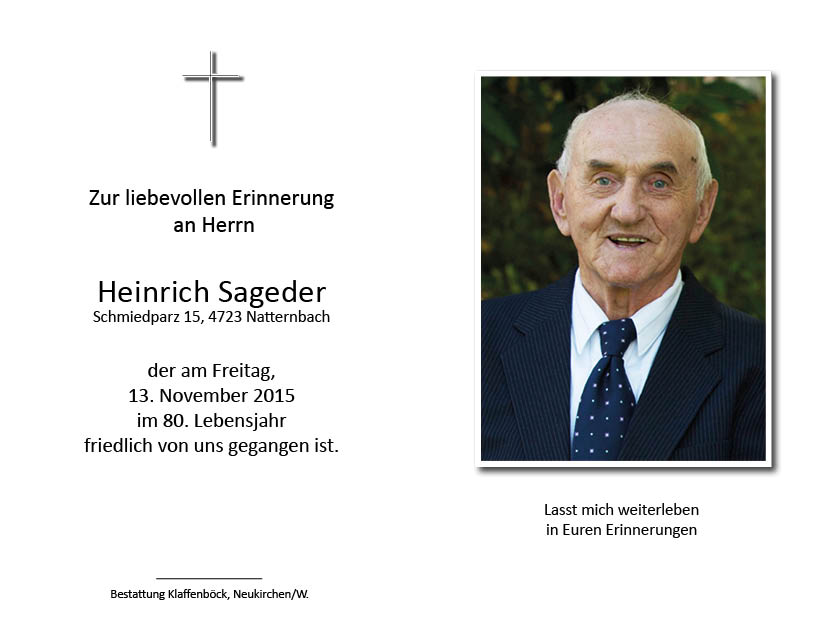 Heinrich  Sageder