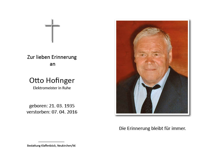 Otto  Hofinger