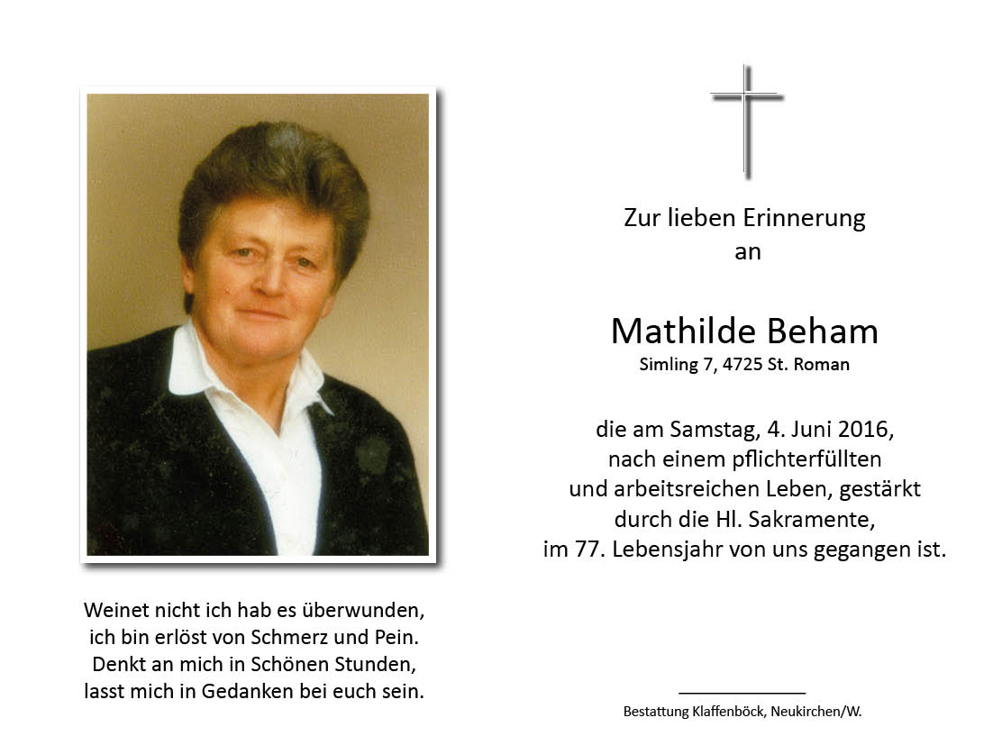 Mathilde  Beham