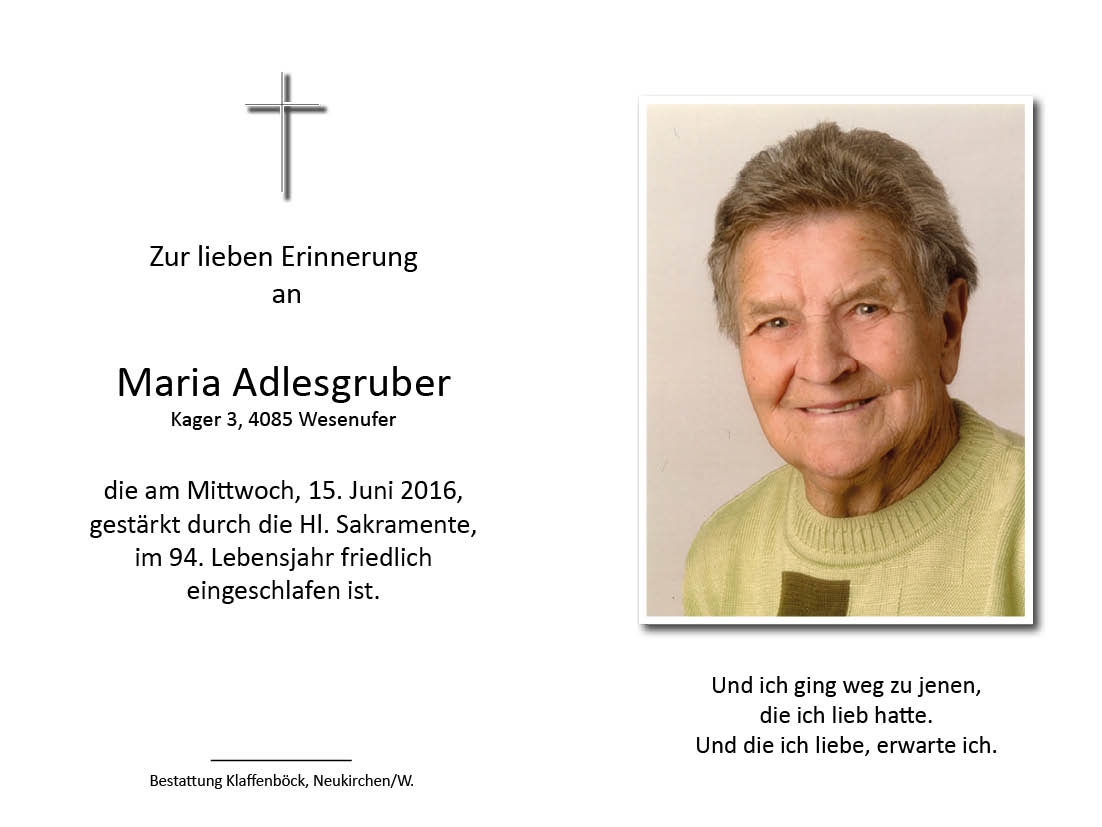 Maria  Adlesgruber