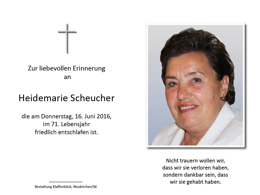 Heidemarie  Scheucher