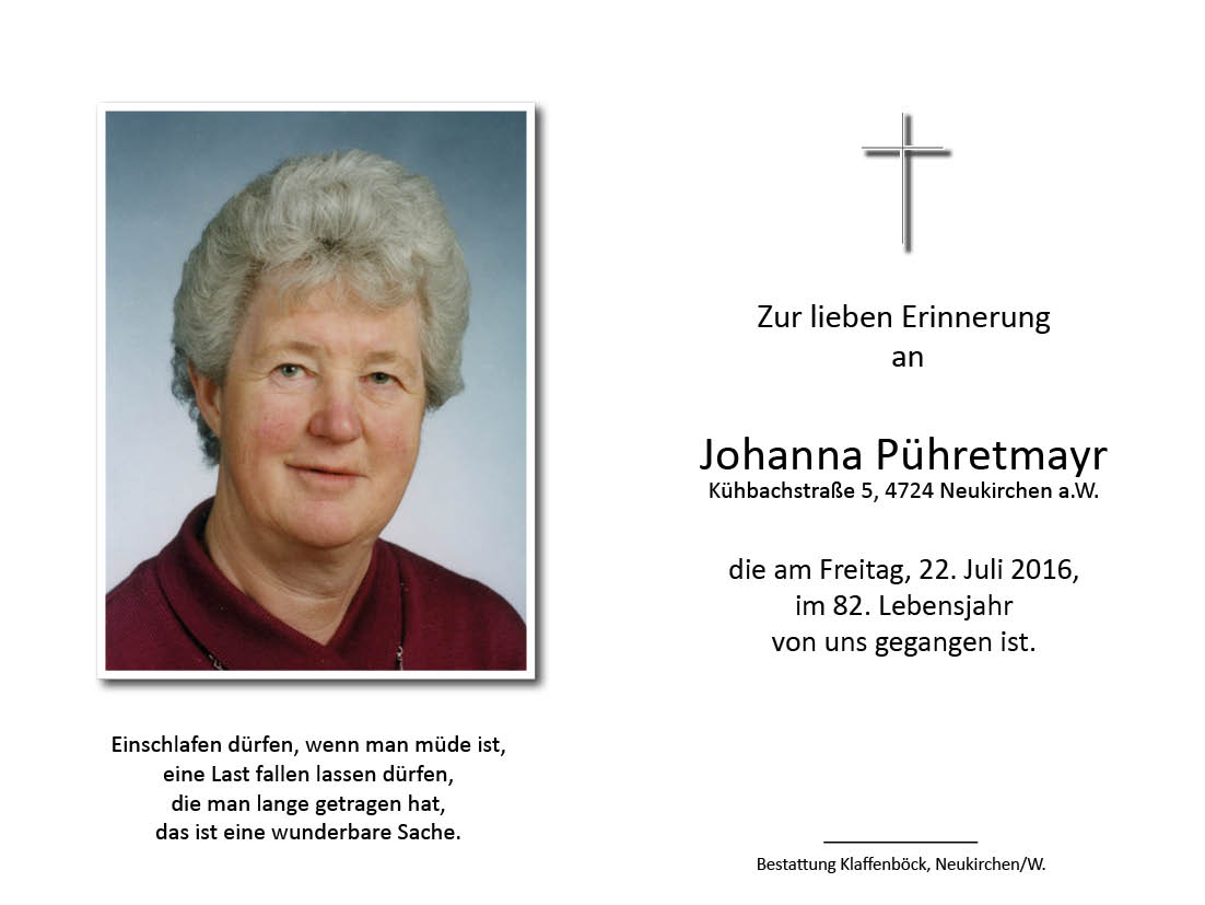 Johanna  Pühretmayr