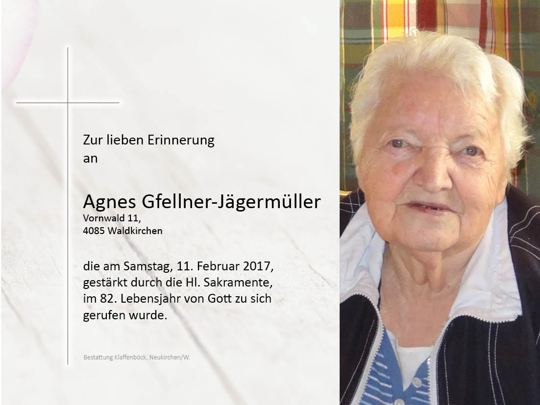 Agnes  Gfellner-Jägermüller