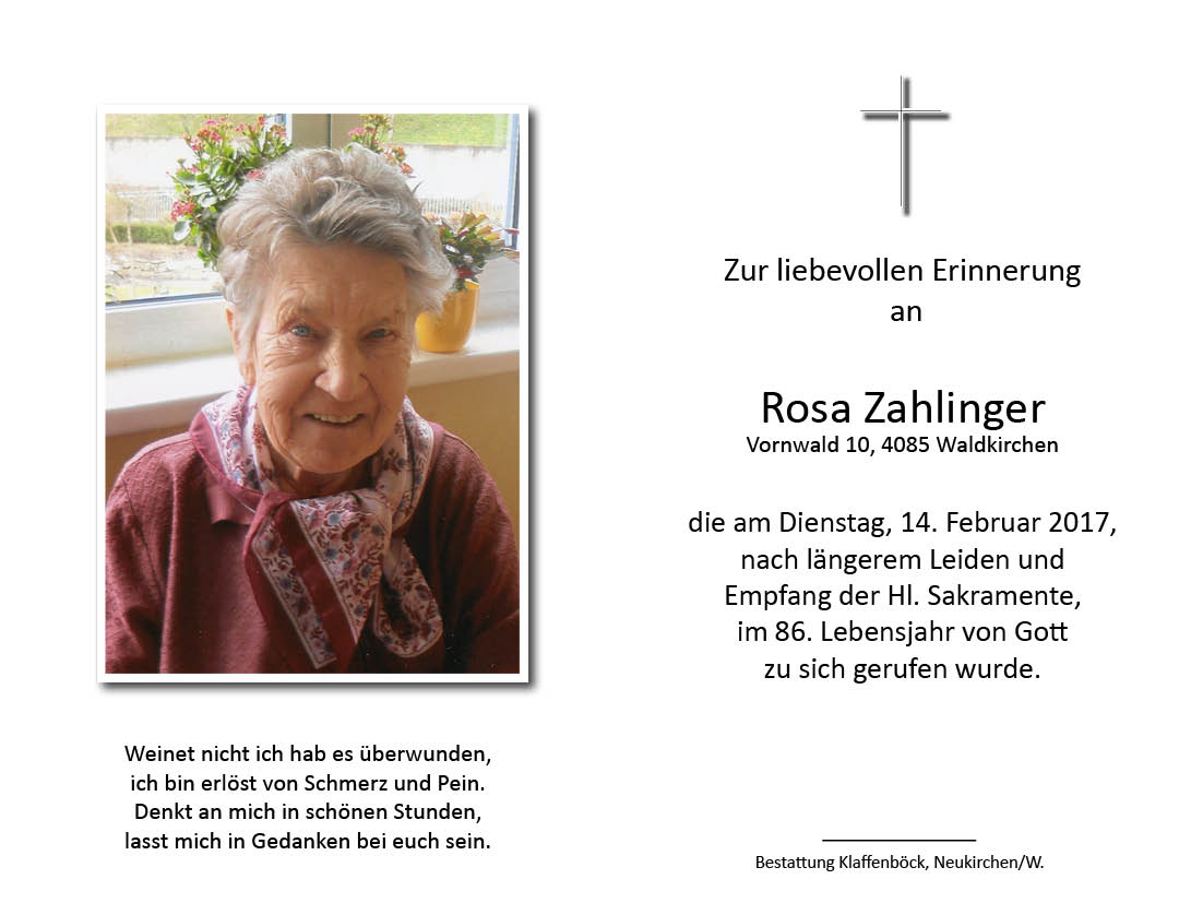 Rosa  Zahlinger