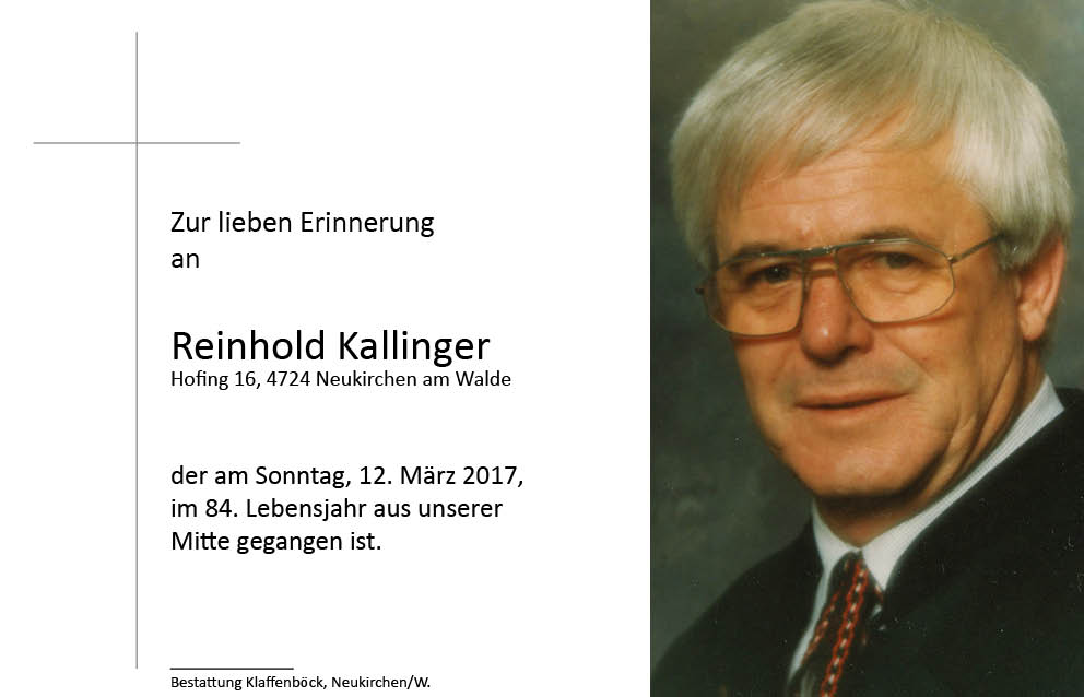 Reinhold  Kallinger