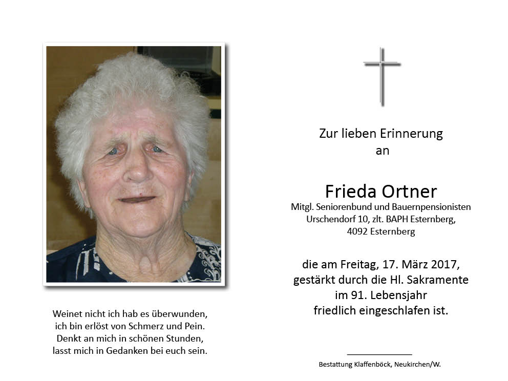 Frieda  Ortner