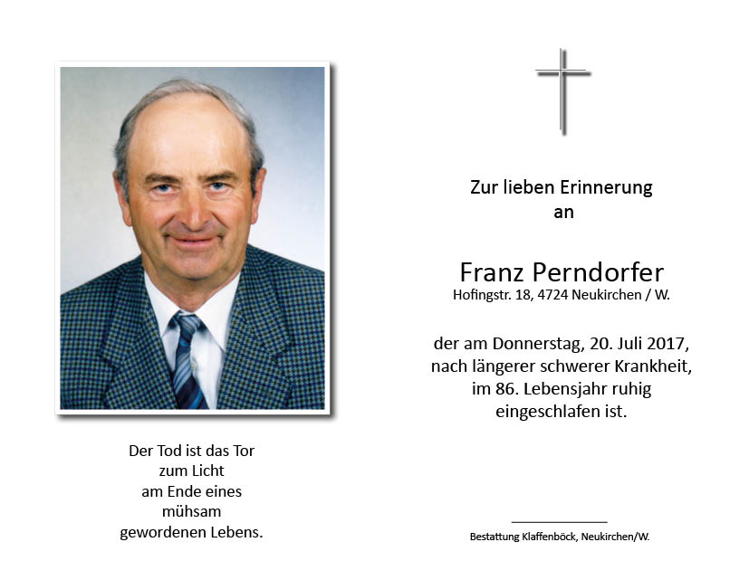 Franz  Perndorfer