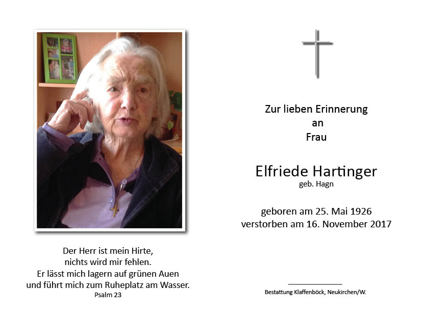 Elfriede  Hartinger