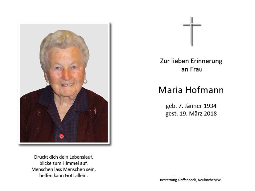 Maria  Hofmann