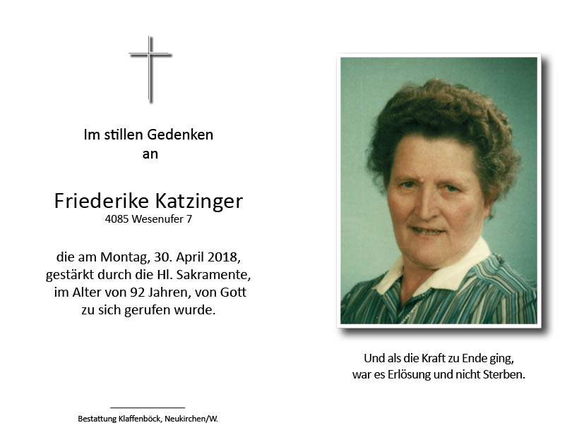 Friederike  Katzinger