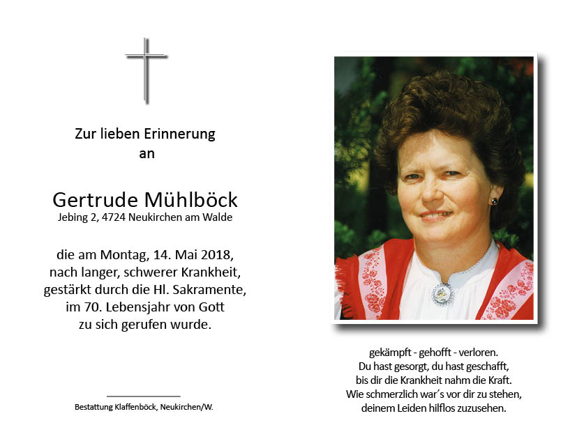 Gertrude  Mühlböck