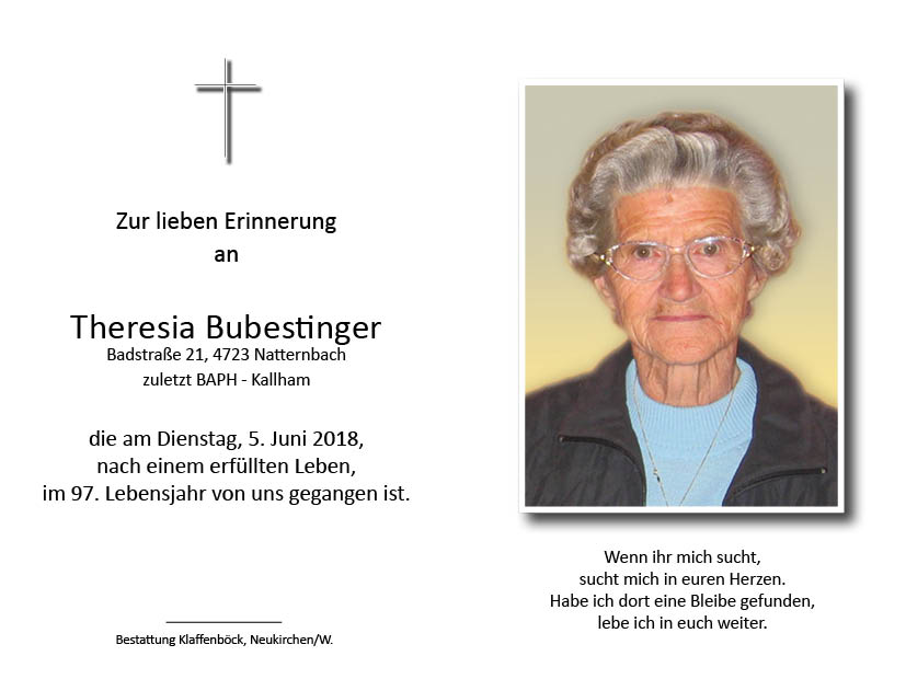 Theresia  Bubestinger