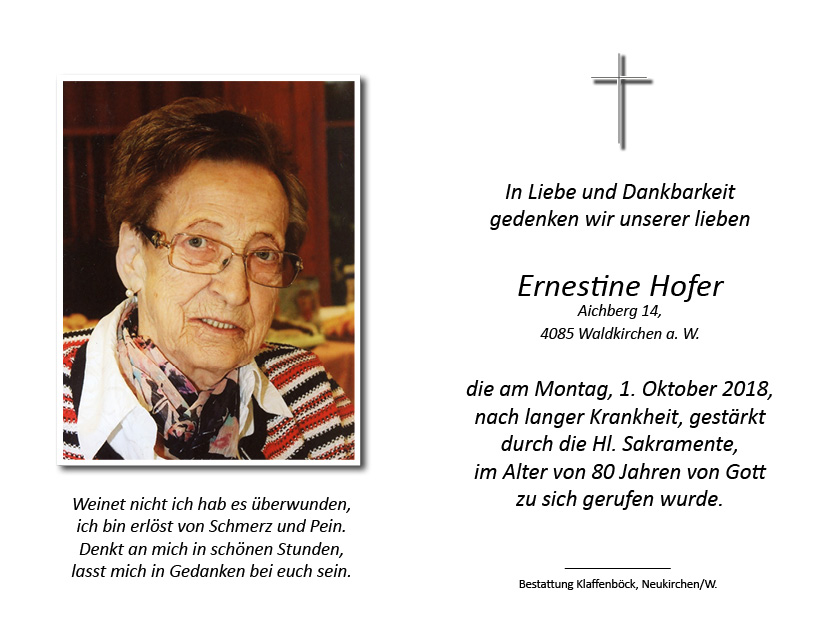 Ernestine  Hofer