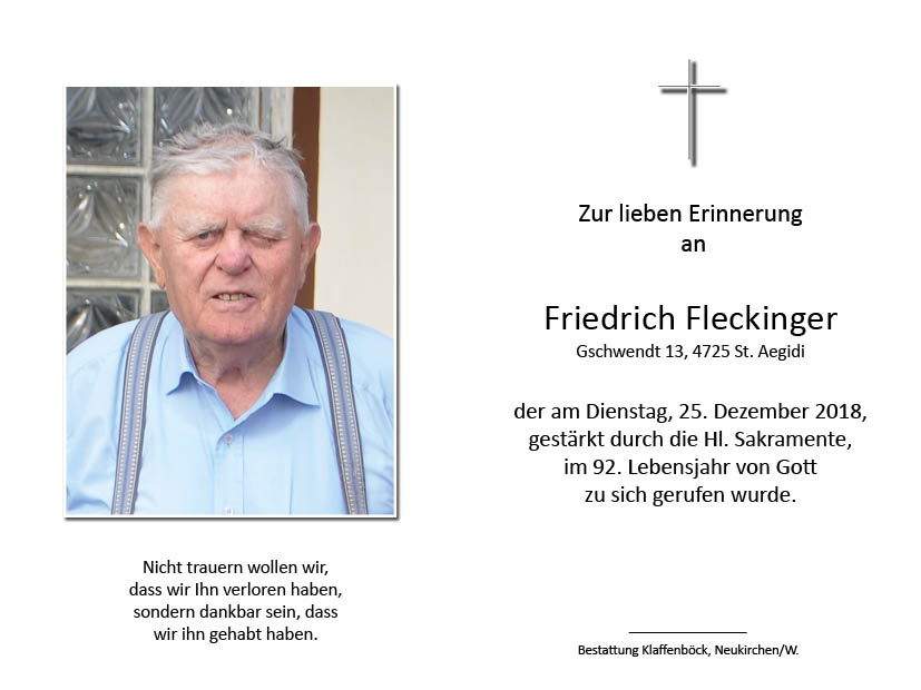 Friedrich  Fleckinger