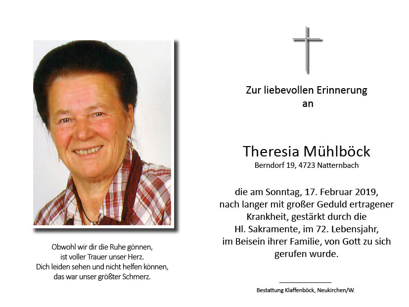 Theresia  Mühlböck