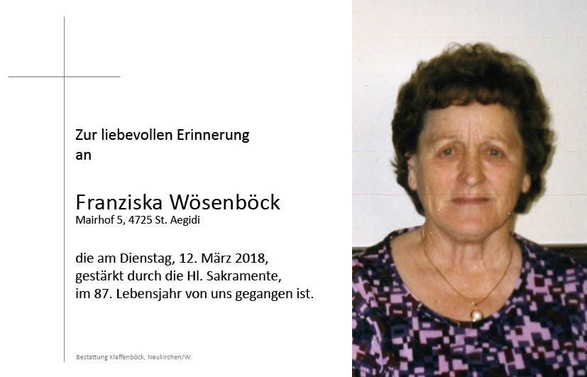 Franziska  Wösenböck