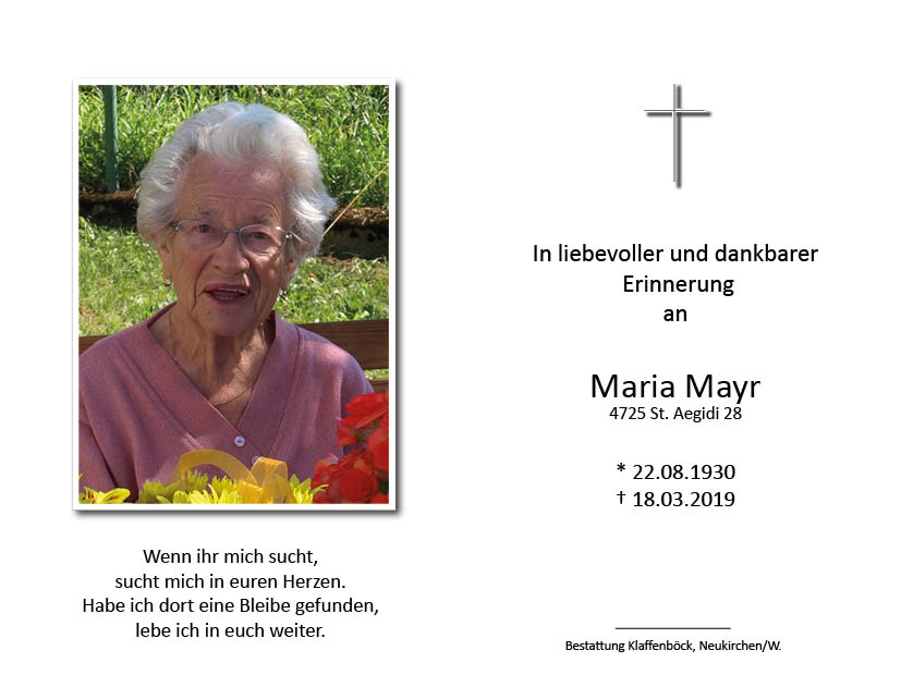 Maria  Mayr