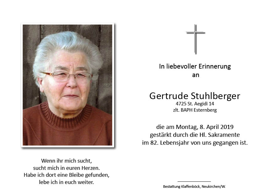 Gertrude  Stuhlberger