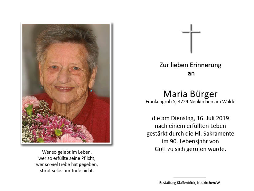 Maria  Bürger