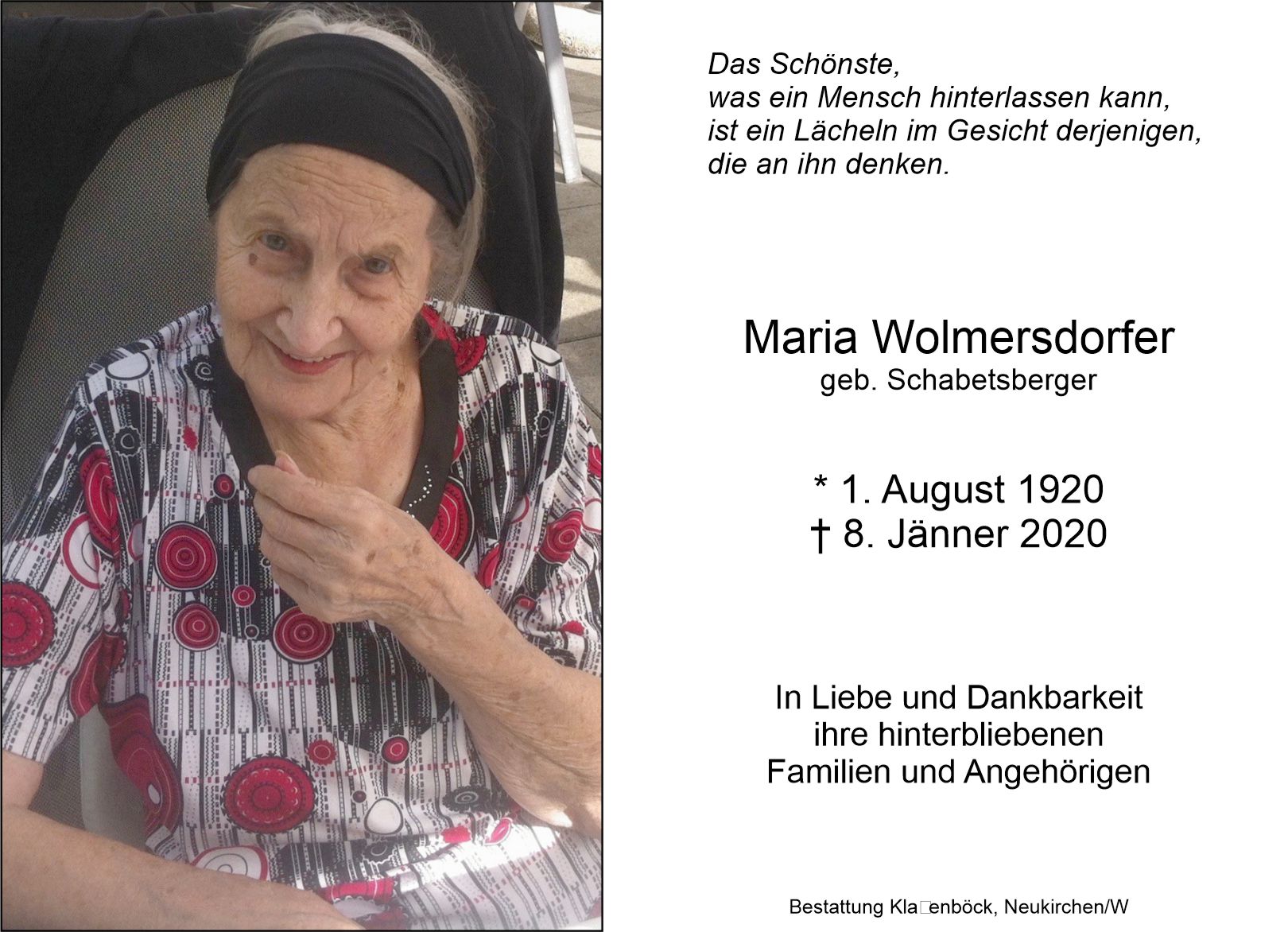 Maria  Wolmersdorfer