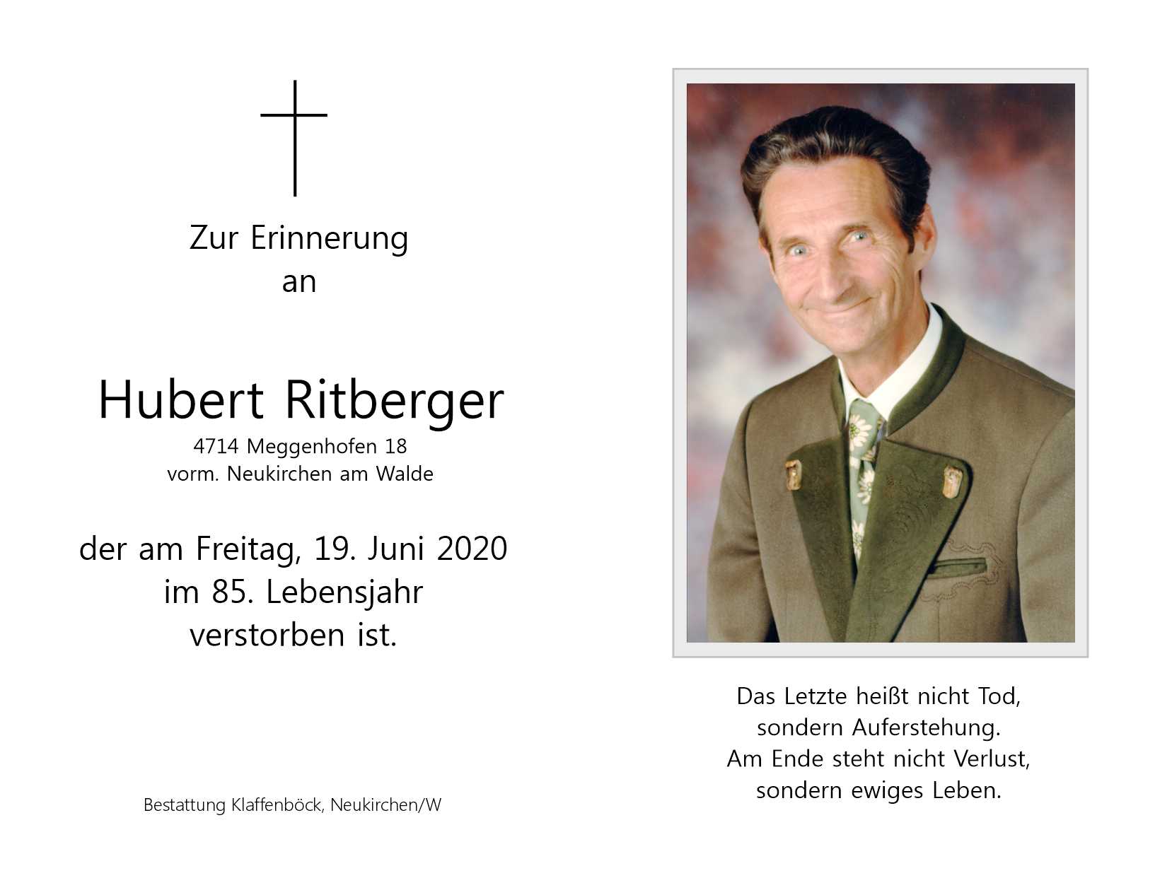 Hubert  Ritberger sen.