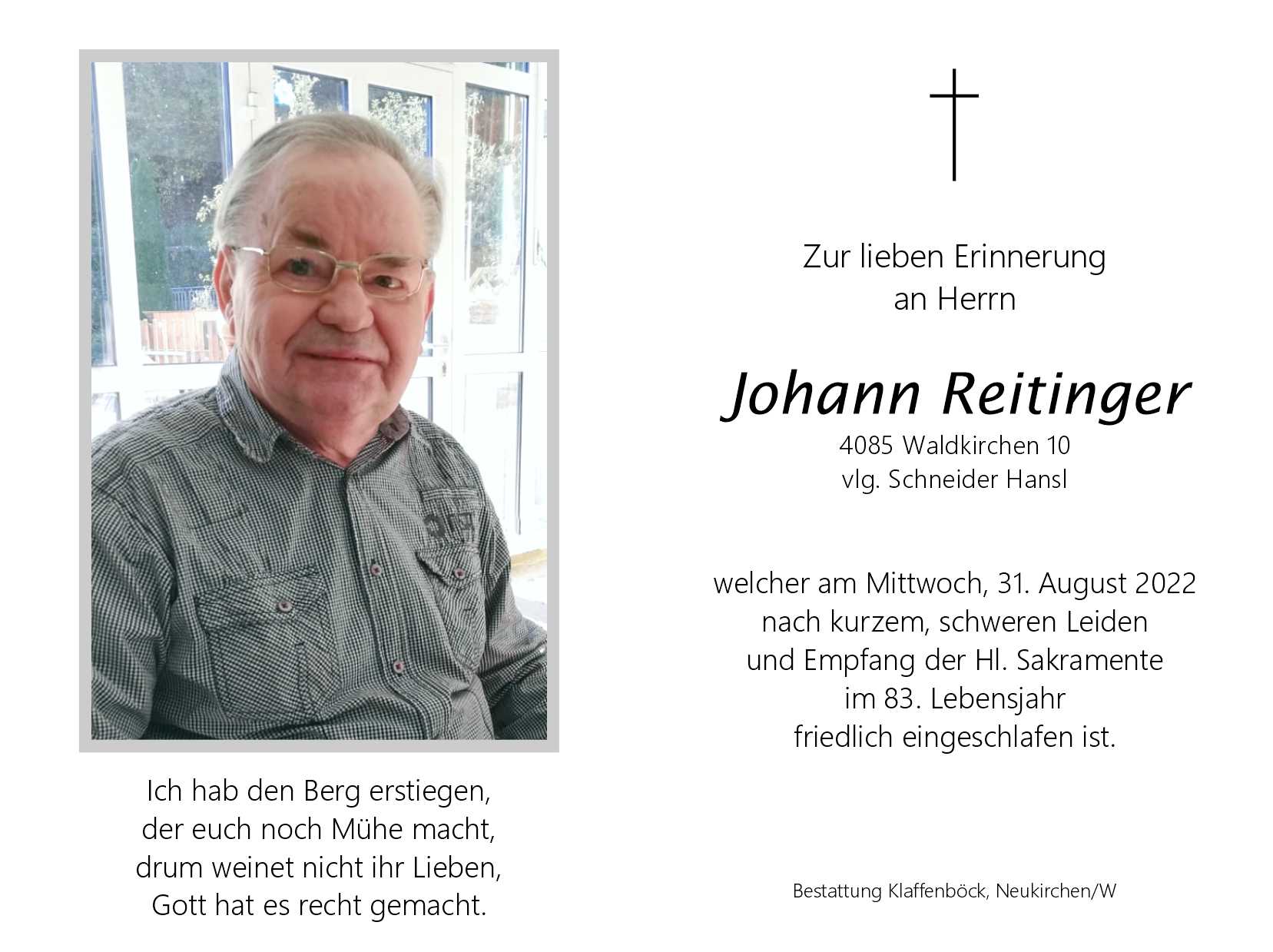 Johann  Reitinger