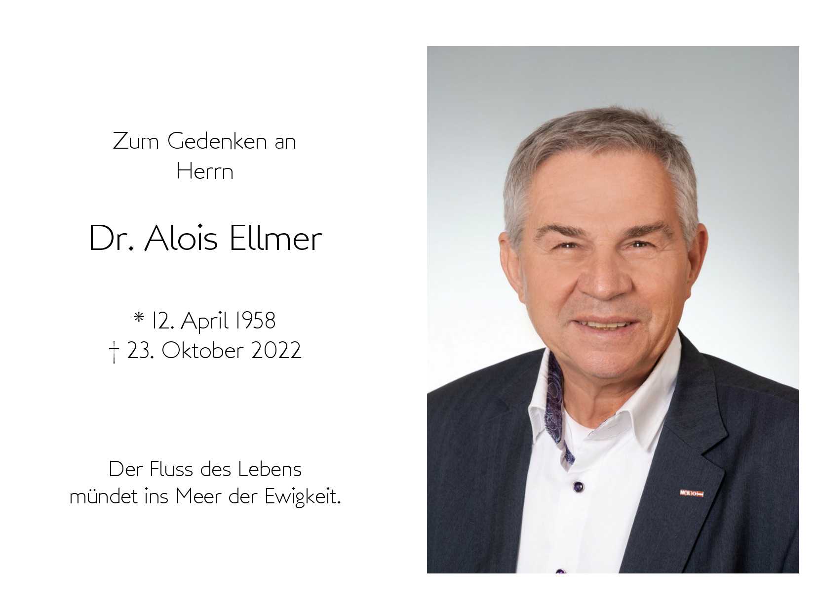 Dr. Alois  Ellmer